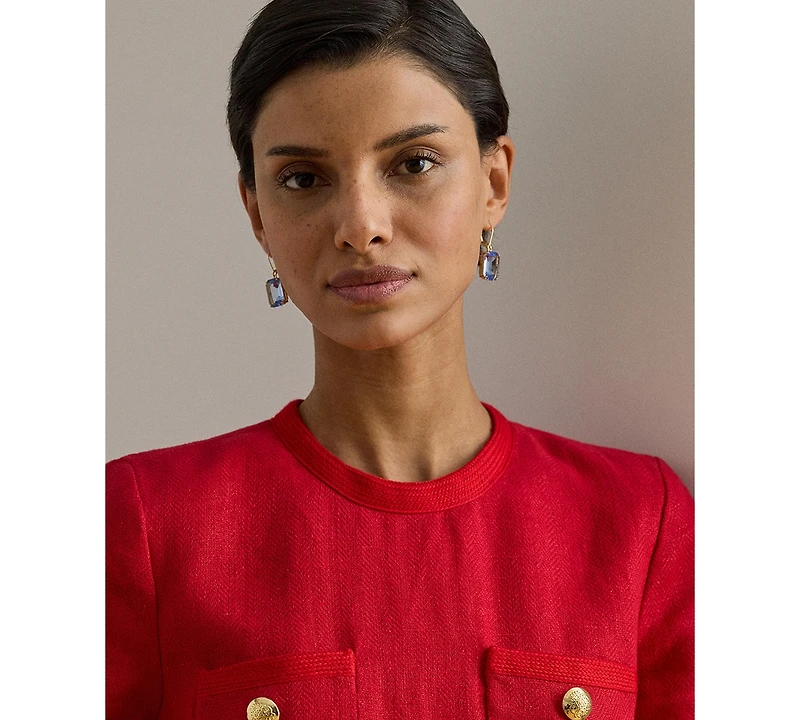 Lauren Ralph Women's Round Neck Short-Sleeve Shift Dress