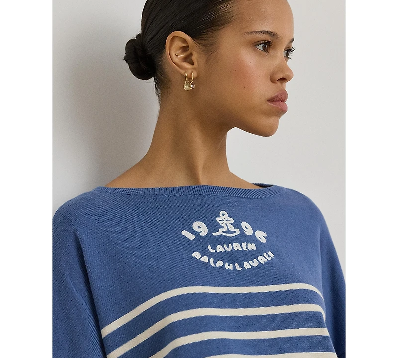 Lauren Ralph Women's Boat Neck Long-Sleeve Sweater