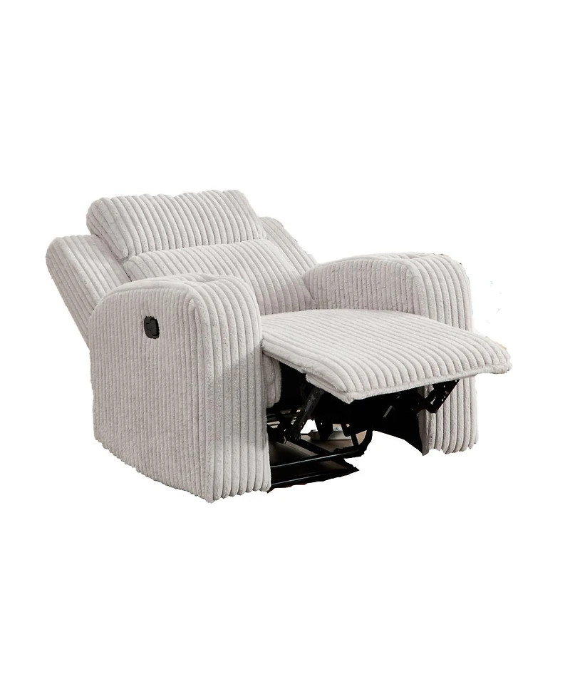 Streamdale Furniture Reclining Corduroy Sofa Couch with Cup Holders