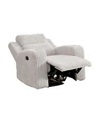 Streamdale Furniture Reclining Corduroy Sofa Couch with Cup Holders