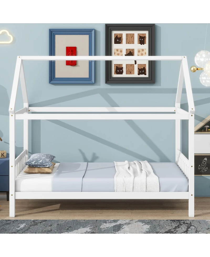 Streamdale Furniture Twin House Bed with Headboard and Footboard