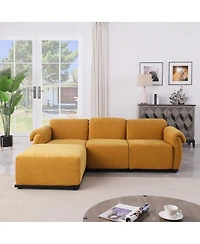 Streamdale Furniture 93" L chenille modular sofa with iron frame