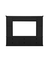 Streamdale Furniture Modern Tv Stand with Bookcase for TVs up to 70 inch, 3 Shelves