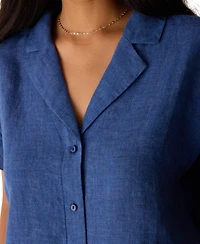 Eileen Fisher Women's Notch Collar Shirt, Regular & Plus