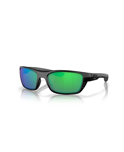 Costa Del Mar Unisex Rectangle Whitetip Polarized Sunglasses, 6S9056