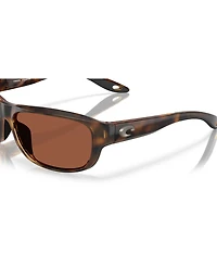 Costa Del Mar Unisex Rectangle Clipperton Polarized Sunglasses, 6S9119