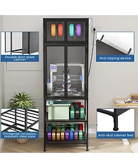Streamdale Furniture 3D Printer Cabinet with Filament Storage Rack & Noise-Reducing Design