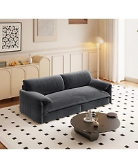 Streamdale Furniture 66" Queen Pull Out Sofa Bed with Storage, 3-in-1 Convertible Velvet Loveseat