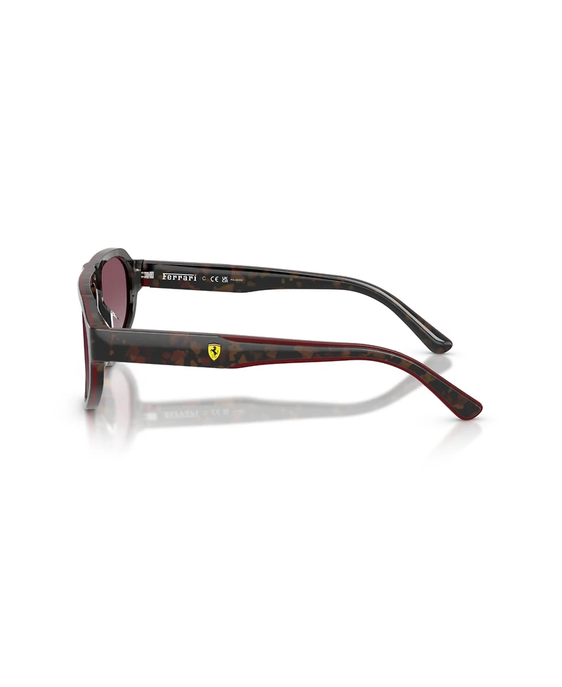 Scuderia Ferrari Men's Geometric Polarized Sunglasses, FZ6027U
