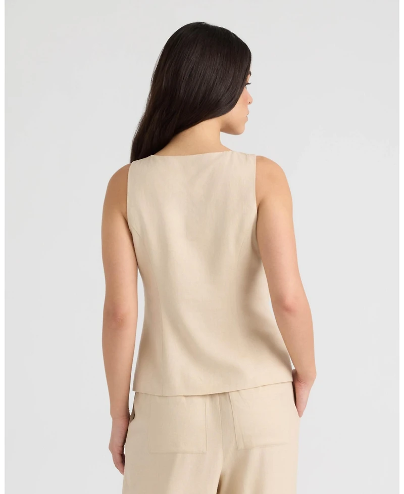 Nvlt Women's Button Front Embroidered Vest