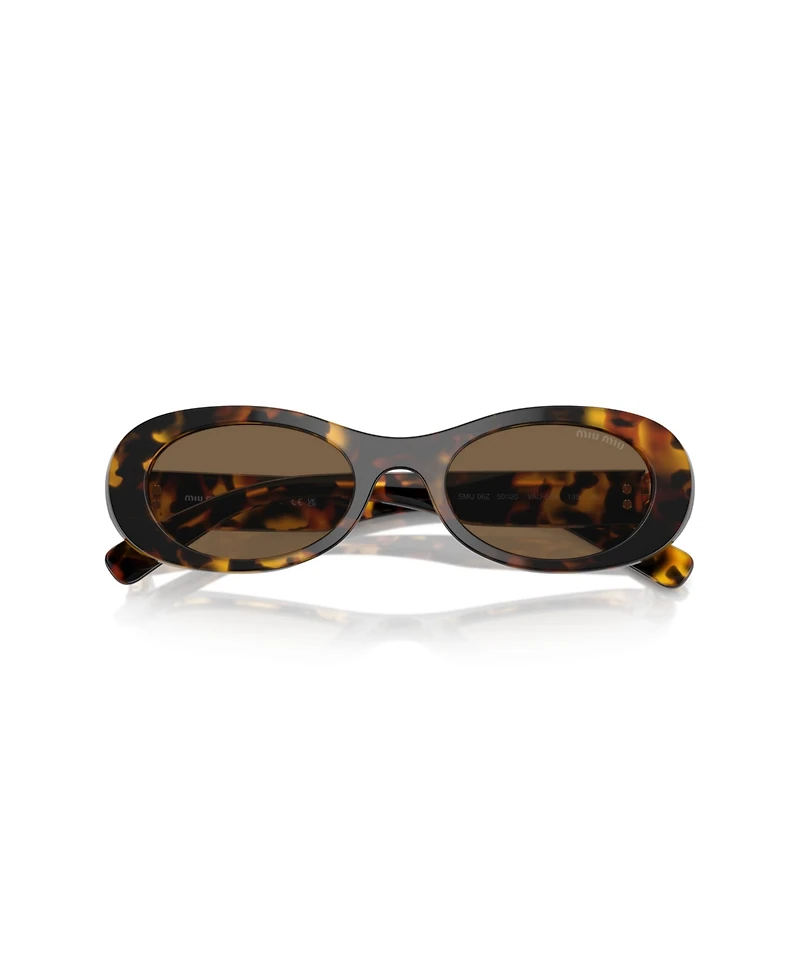 Miu Miu Women's Oval Sunglasses, Mu 06ZS
