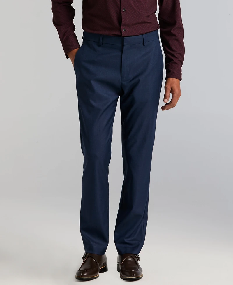 Perry Ellis Portfolio Men's Modern Fit Sharkskin Dress Pants