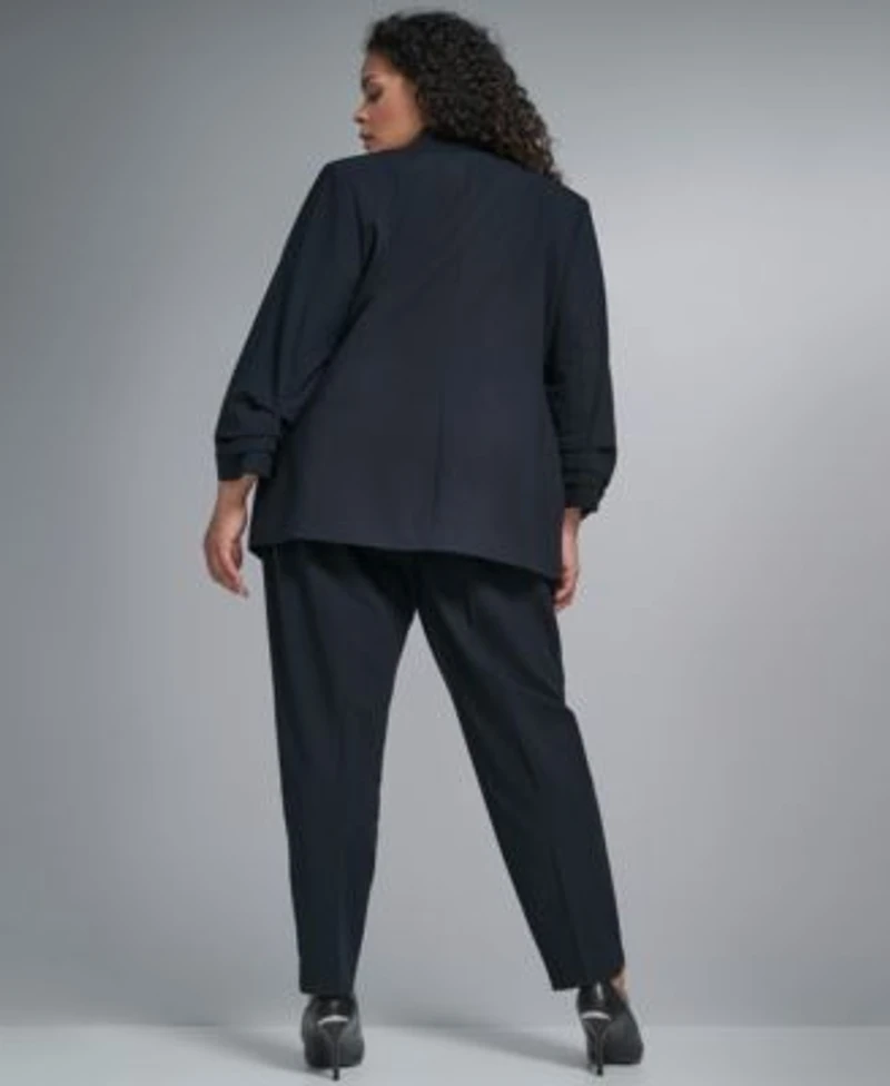 Calvin Klein Mid Rise Slim Leg Pant Collarless One Button Jacket