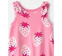 Carter's Baby Girls' Strawberry Sleeveless Romper