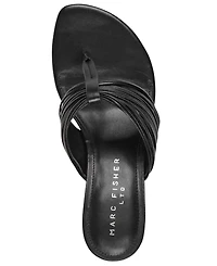 Marc Fisher Ltd Women's Pamilla Leather Kitten Heel Sandals