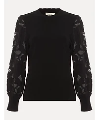 Phase Eight Women's Harriet Lace Sleeve Round Neck Jumper