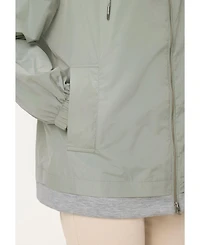 Olsen Women's Mixed Media Hooded Jacket