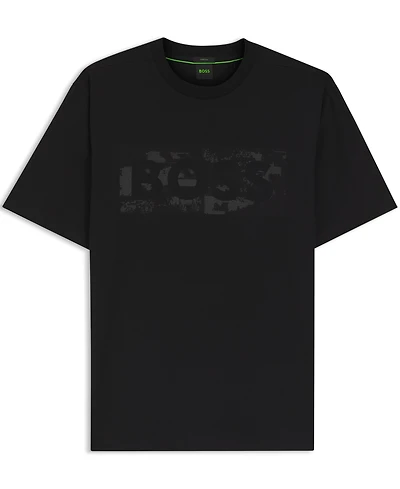 Boss by Hugo Men's Stretch-Cotton Logo Artwork T-Shirt