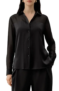 Lilysilk Women's Button Down Silk Organza Shirt