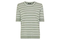 Olsen Women's Striped Short Sleeve Sweater