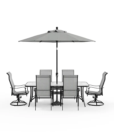 Agio Oasis -Pc. Aluminum Rust-Proof Outdoor Dining Set