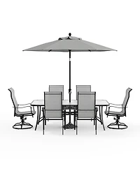 Agio Oasis -Pc. Aluminum Rust-Proof Outdoor Dining Set
