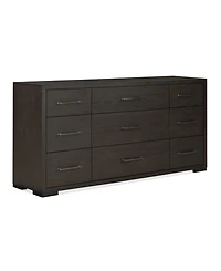 Ryder 35" Oak Veneer 9-Drawer Dresser