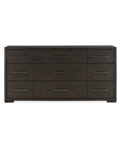 Ryder 35" Oak Veneer 9-Drawer Dresser