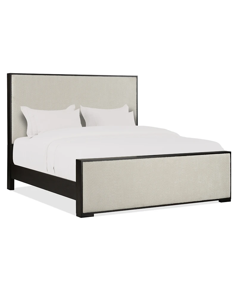 Ryder 63" Oak Veneer Upholstered King Bed