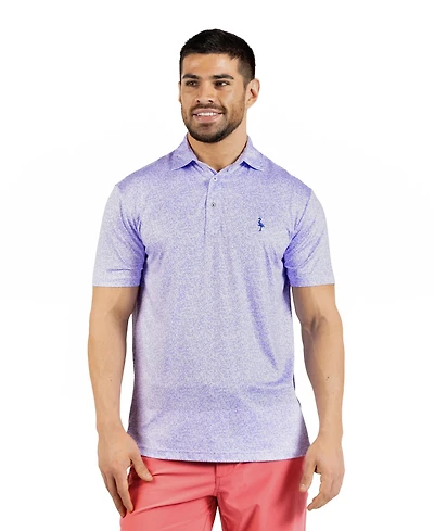 TailorByrd Men's Abstract Maze Printed Performance Polo