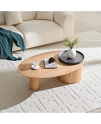 Streamdale Furniture Modern Oval Luxury Coffee Table, Sophisticated Living Room Center Table