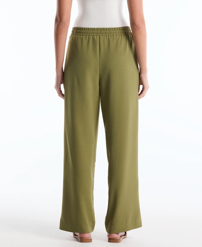 Rafaella Petite Drawstring Wide-Leg Pants