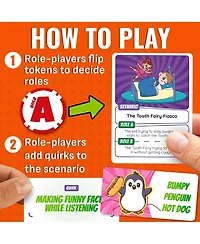 Quokka Charades & Guessing Game for Kids & Teens - 220 Hilarious Scenarios & Quirk Cards