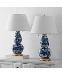 Safavieh Set of 2 Color Swirls Glass Table Lamp