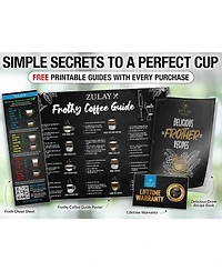 Zulay Kitchen Froth N Go Rechargeable Milk Frother with Case for Lattes