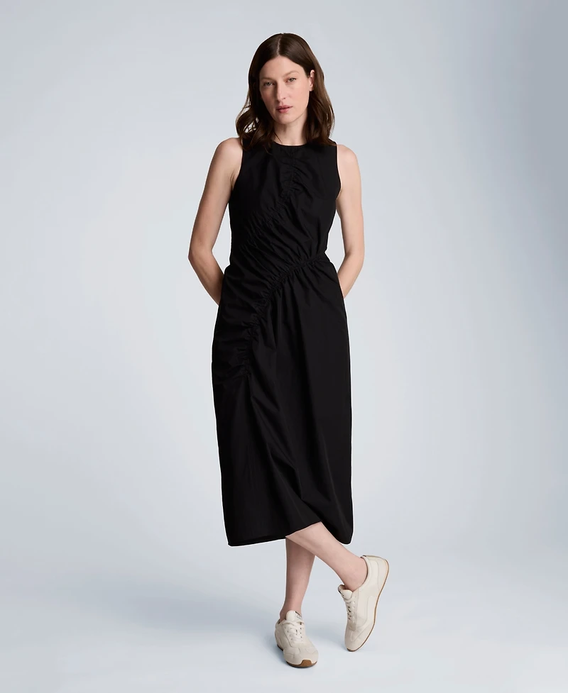 Kenneth Cole Women's A-Line Ruched Midi Dress