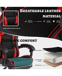 Streamdale Ergonomic Gaming Chair with Footrest & Lumbar Support