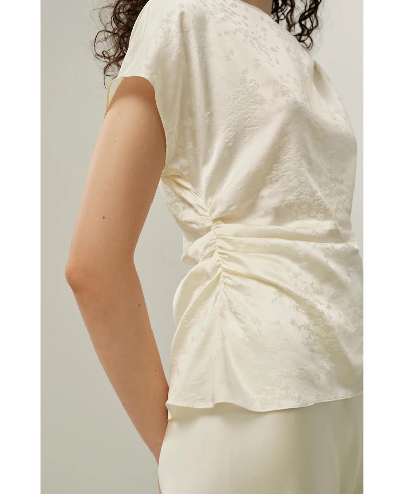 Lilysilk Women's Ying Jacquard Silk Top