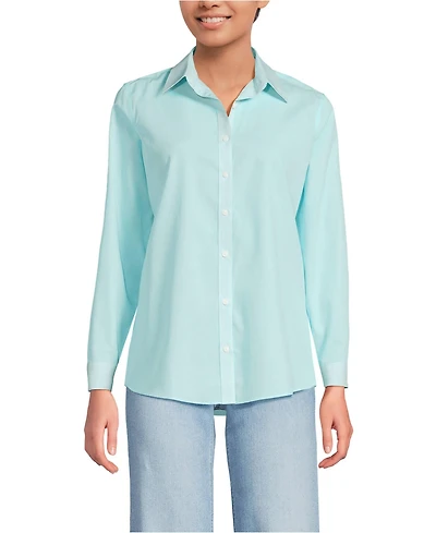 Lands' End Petite No Iron Button Front Shirt
