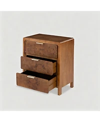 Yigii Rustic Nightstand, Farmhouse Style, No Assembly, Durable