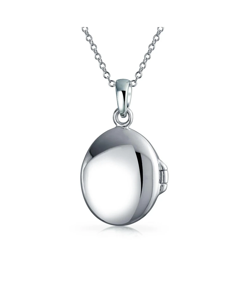 Bling Jewelry Keepsake Abalone or Mother Of Pearl Shell Oval Tree Life Locket Holds Photos Pendant Necklace Sterling Silver