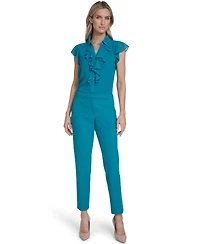 Calvin Klein Petite Short-Sleeve Ruffle Top