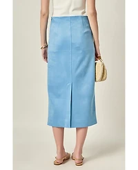 English Factory Women's Suede Midi Skirt