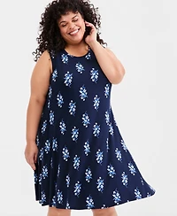 Style & Co Plus Printed Flip-Flop Dress, Macy's Exclusive