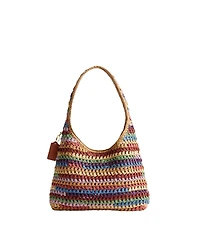 Coach Small Weave Straw Brooklyn Hobo Bag