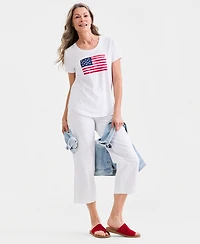 Style & Co Women's Americana Graphic Short-Sleeve Crewneck T-Shirt, Macy's Exclusive