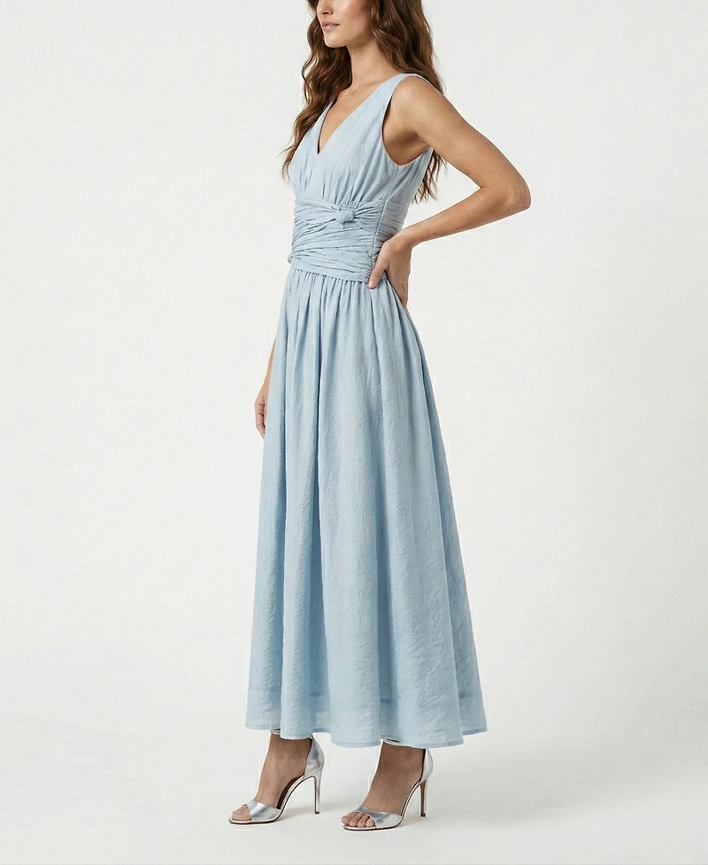 Taylor Women's Knot Detail V-Neck Dress