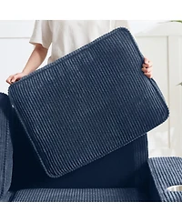 Streamdale Furniture Corduroy 83.86" Modern Compressed 3-Seater Sofa for Living Room