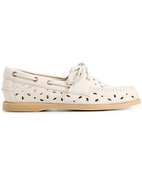 Sperry Women's Authentic Embroidered Perforated Round Toe Boat Shoes