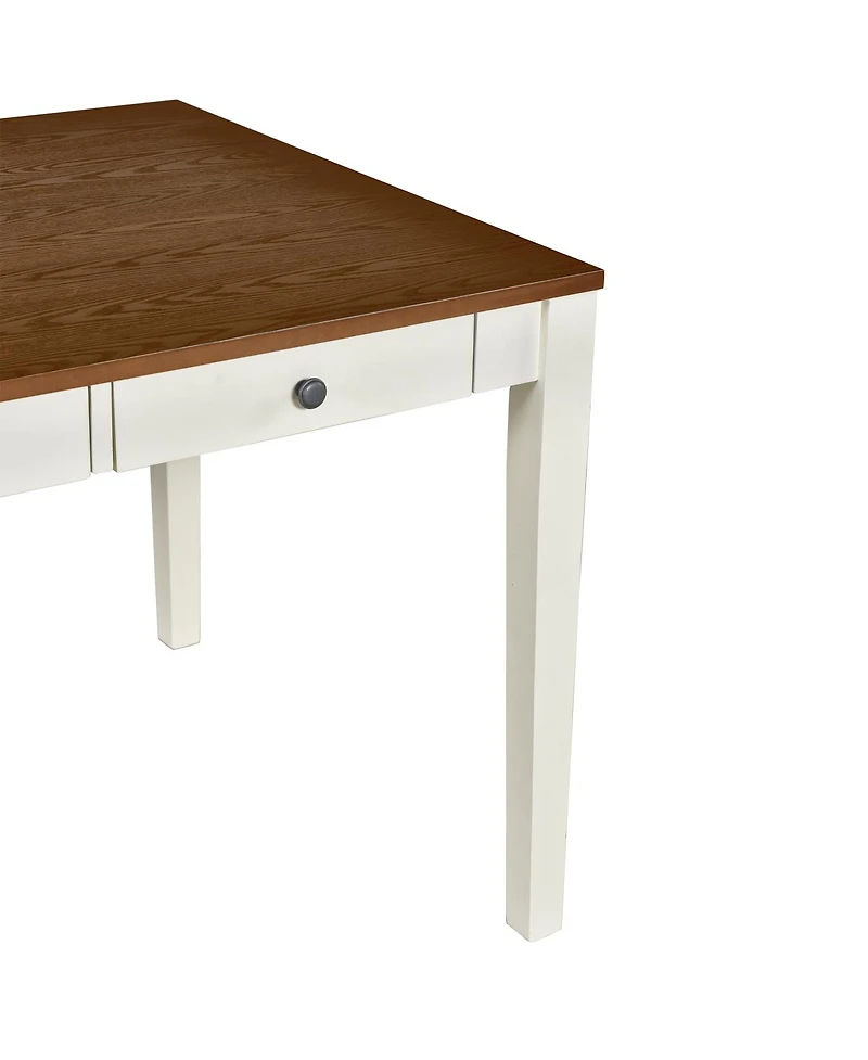 Streamdale Furniture Mid-Century 6-Piece Wood Dining Set with Drawer, Chairs & Bench